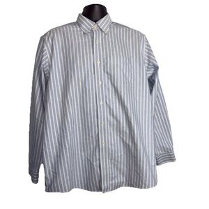 LL Bean Men's Wrinkle Resistant Long Sleeve Button Up Size 16 1/2-35 Light Blue